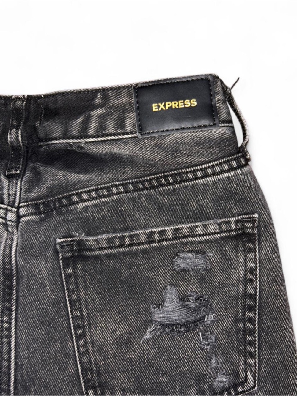 Express Mid Rise Distressed Jeans - Picture 5 of 5